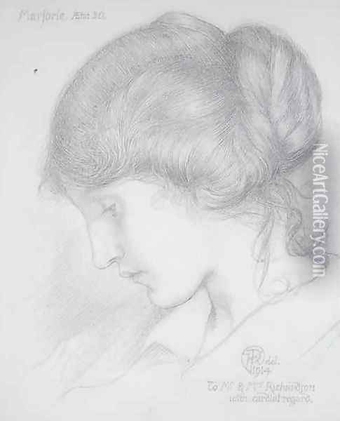 Head of a Girl, 1914 Oil Painting - Karl Parsons