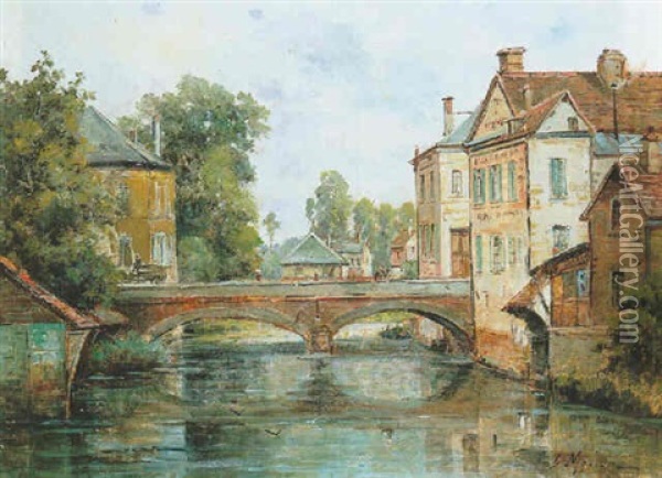 Le Pont A Pacy-sur-eure Oil Painting - Gustave Mascart