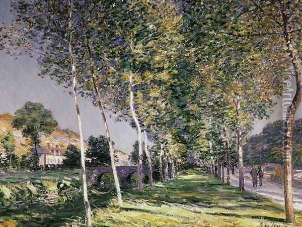 A Road in Louveciennes, 1883 Oil Painting - Alfred Sisley