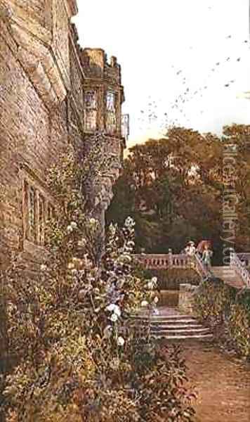 On the Terrace Haddon Hall Oil Painting - Charles Earle