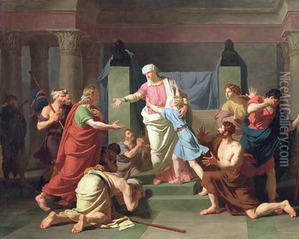 Joseph Recognised by his Brothers, 1789 Oil Painting - Charles Thevenin