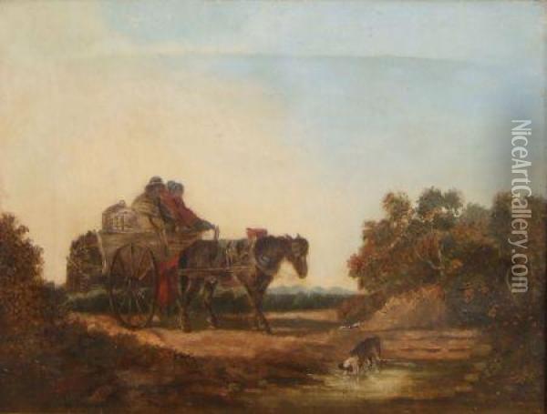 The Marketcart Oil Painting - Thomas Smythe