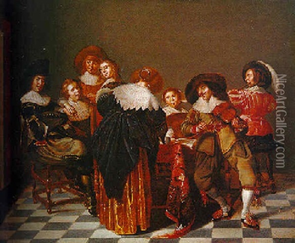 Le Concert Galant Oil Painting - Dirck Hals