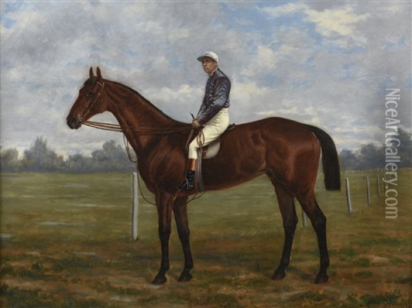 Le Jockey Au Champ De Course Oil Painting - George Arnull