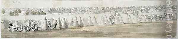 An Encampment in Flanders Oil Painting - Thomas Sandby