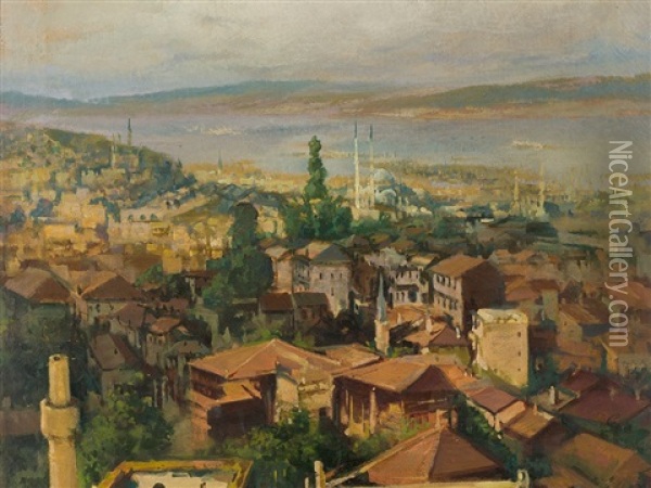 Constantinople Oil Painting - Halil Pasha