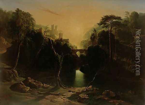 Romantic Landscape Oil Painting - James Johnson