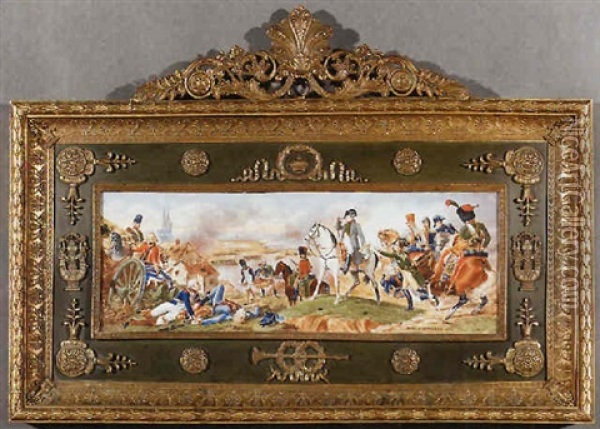 Napoleone Bonaparte Alla Battaglia Di Wagram Oil Painting - Jean-Baptiste Isabey