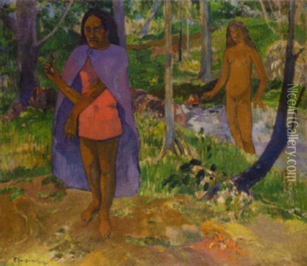 Incantation Oil Painting - Paul Gauguin