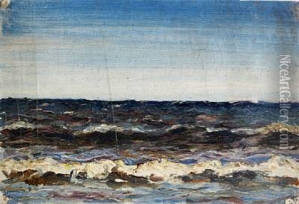 Coastal Scenery, Fyns Hoved Oil Painting - Jens Adolf Emil Jerichau