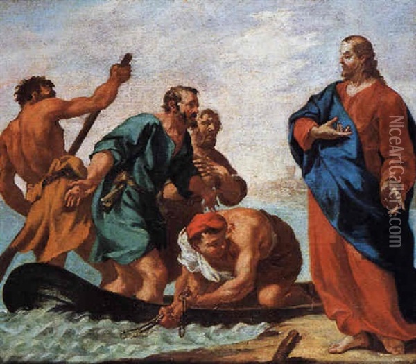 Cristo E I Pescatori Oil Painting - Gaetano Gandolfi