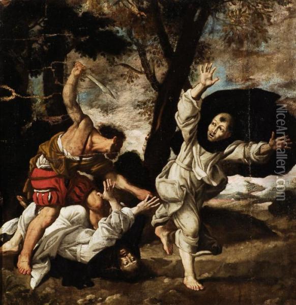 Ambito Di Uccisione Di San Pietro Martire Oil Painting - Domenico Zampieri (Domenichino)