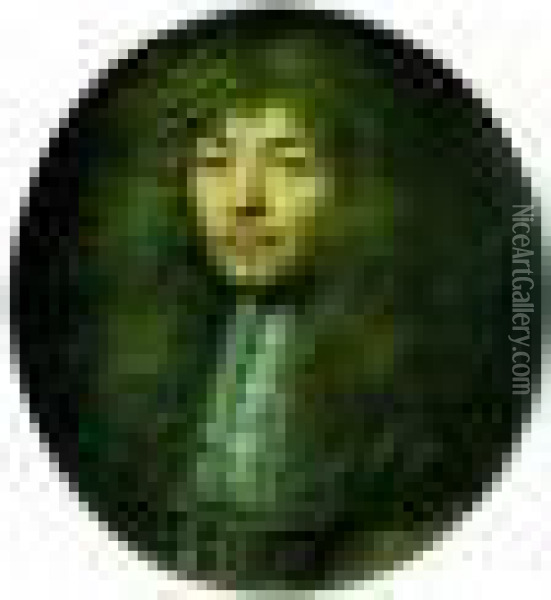 Portrait De Gentilhomme En Perruque Oil Painting - Pierre Le Romain I Mignard