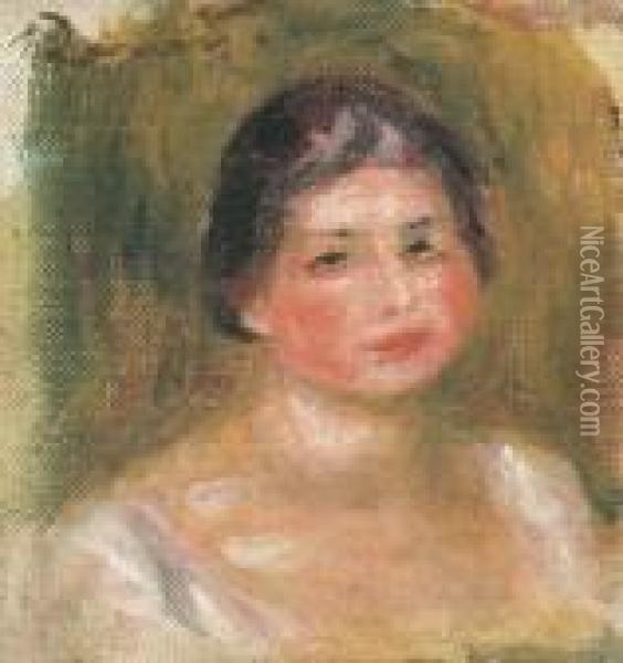 Buste De Femme Oil Painting - Pierre Auguste Renoir