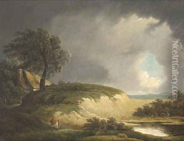 The approaching storm Oil Painting - George Morland