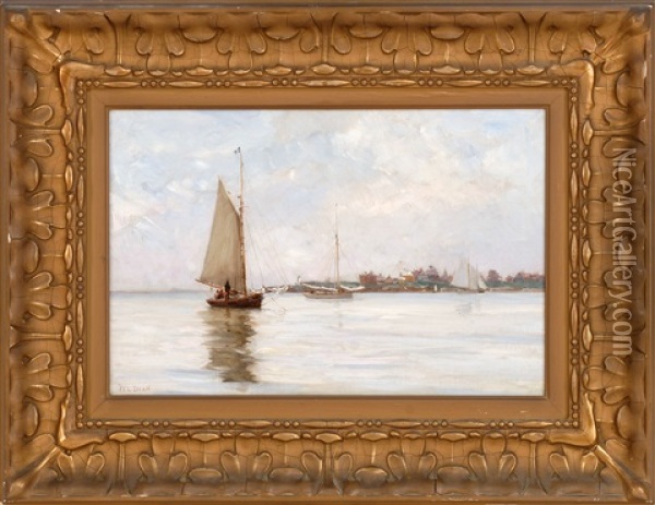 Marblehead Harbor Oil Painting - Walter Lofthouse Dean