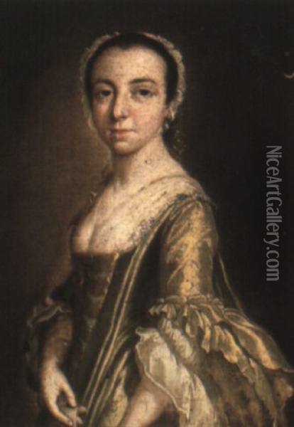 Portrait Of Miss Seton Oil Painting - Charles Philips