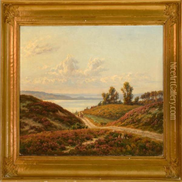 View From Silkeborg,jutland Oil Painting - Emil Carl Lund