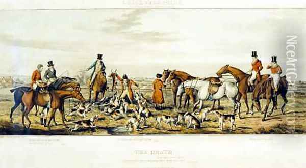 The Death, The Leicestershires, engraved by Henry Alken 1785-1851 1825 Oil Painting - Paul, John Dean