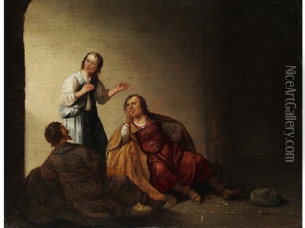 Josef In Agyptischer Gefangenschaft Oil Painting - Pieter Symonsz Potter