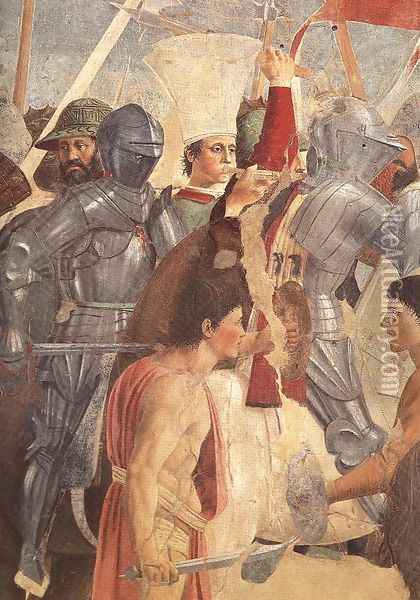 Battle between Heraclius and Chosroes (detail-3) c. 1460 Oil Painting - Piero della Francesca