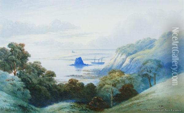 Coastal Inlet Oil Painting - John Barr Clarke Hoyte