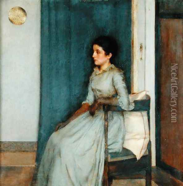 Mademoiselle Monnom, 1887 Oil Painting - Fernand Khnopff