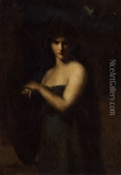 Young Beauty Oil Painting - Jean Jacques Henner