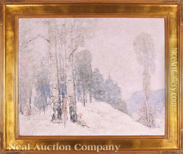 Snow Scene Oil Painting - Paul Bernard King