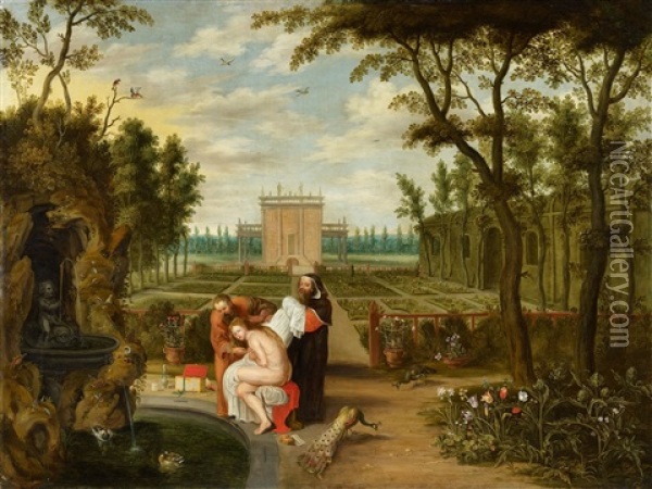 Susanna And The Elders Oil Painting - Isaac Van Oosten