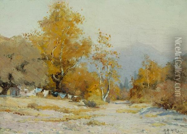 An October Day Oil Painting - Anna Althea Hills