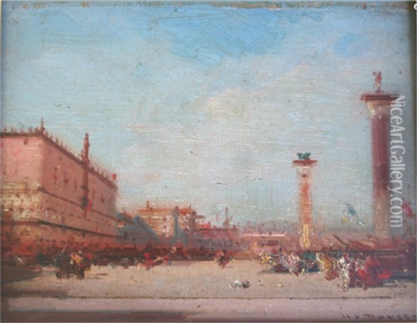 The Doge's Palace, Venice Oil Painting - Henri Duvieux