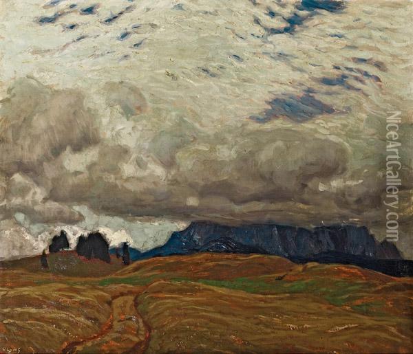 Lammerwolken Bei Mittewald Oil Painting - Karl O'Lynch Van Town
