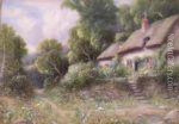 Hammond, Devonshire Cottage Oil Painting - Robert John Hammond