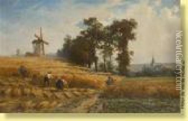Jour De Moisson Oil Painting - Edmond De Schampheleer