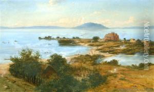 Ohinemutu, Lake Rotorua Oil Painting - Edward William Payton