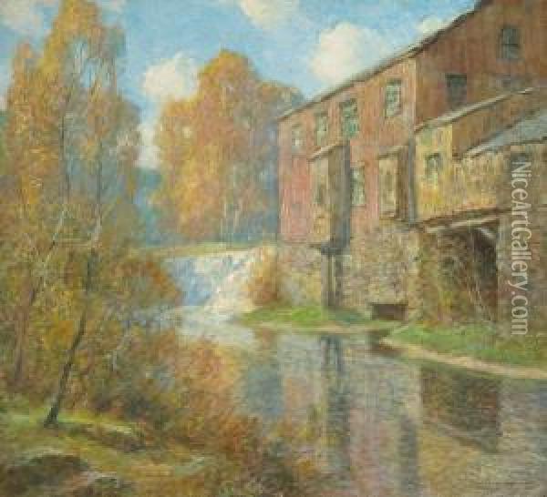 ''glenville Mill'' Oil Painting - Ernest Albert