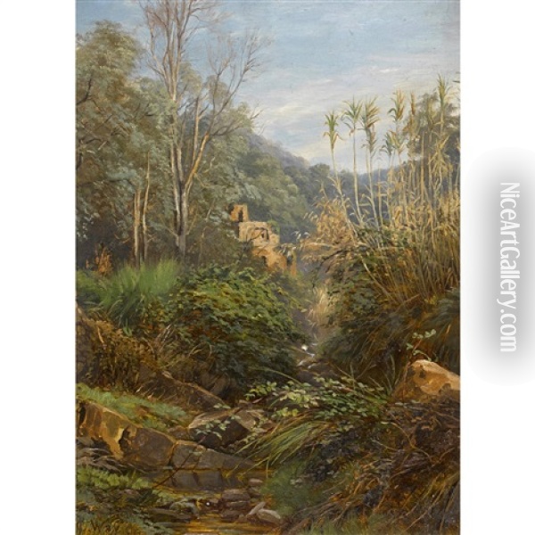 Sommerliche Bachpartie Oil Painting - Charles Jones Way