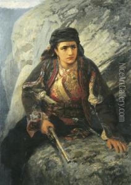 The Herzegovinian On Lookout Oil Painting - Vasily Polenov