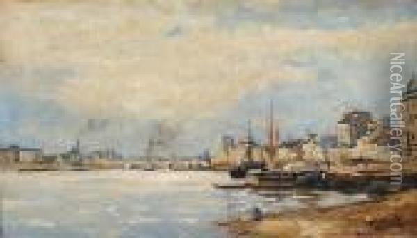 Bord De Seine Oil Painting - Alfred Casile
