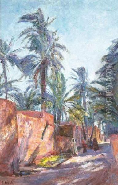 Dans L'oasis, Biskra, Algerie (ca. 1908-1910) Oil Painting - Eugene Boch