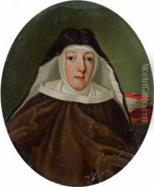 Bildnis Maria Anna Carolina Von Bayern Als Klarissin Oil Painting - Franz Joseph Winter