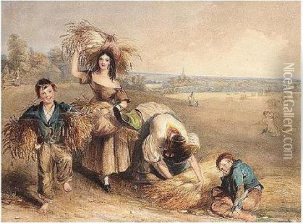 The Gleaners Oil Painting - Alfred Taylor