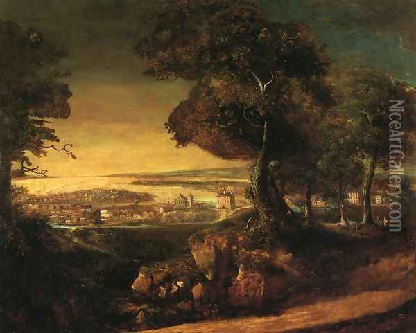View of Baltimore from Howard's Park Oil Painting - George Beck