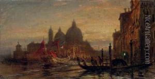 View Of Venice Oil Painting - Aleksei Petrovich Bogolyubov