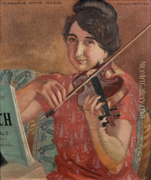 Portrait De Cornelie Siohan-psichari, 1922 Oil Painting - Maurice Denis