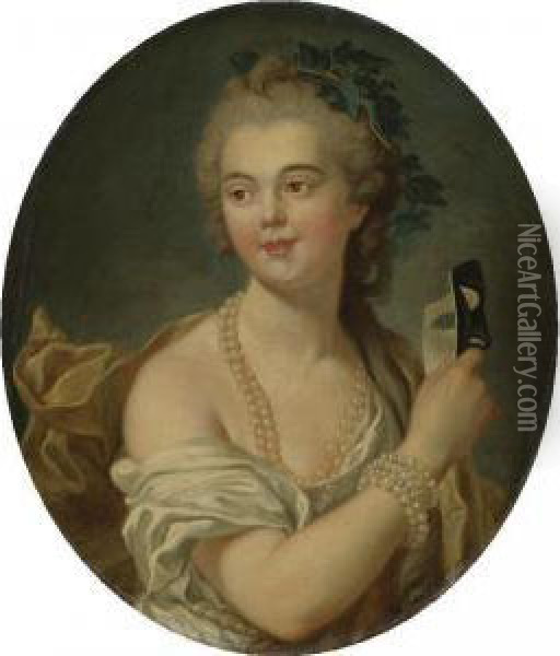 Property Of The Baltimore Museum Of Art Sold To Benefit Future Acquisitions
 

 
 
 

 
 Mademoiselle Van Loo Holding A Mask Oil Painting - Louis-Michel Van Loo