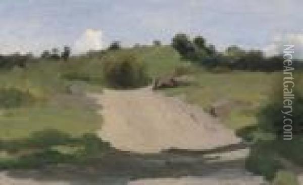 Un Chemin Montant Oil Painting - Jean-Baptiste-Camille Corot