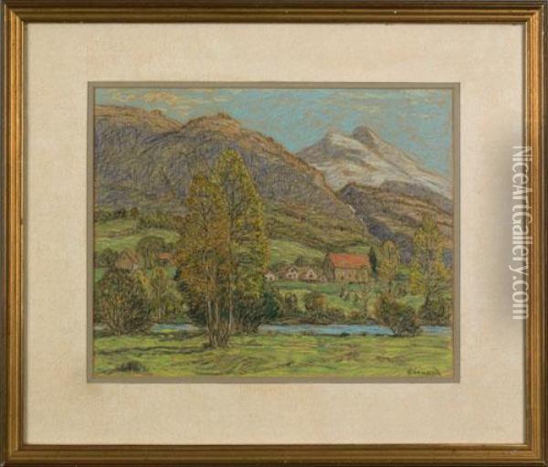 Mixed Media Landscape Oil Painting - William Henry, Singer Jnr.