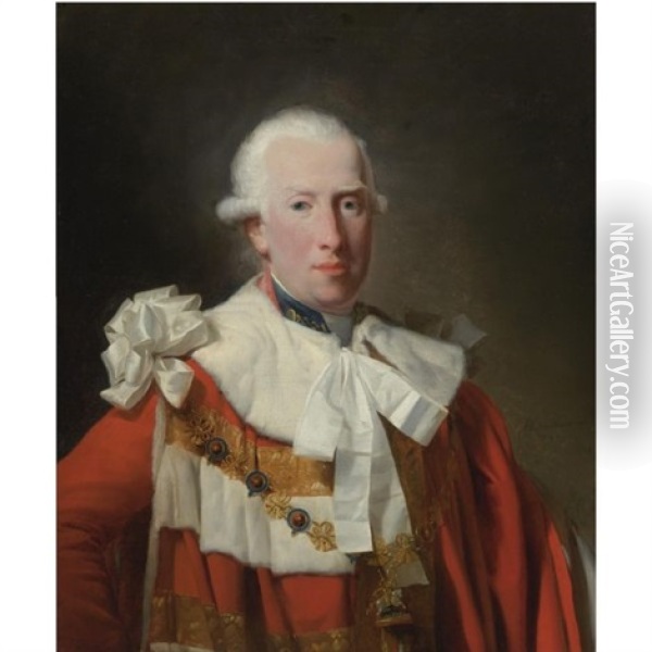 Portrait Of H.r.h. Prince William Henry, 1st Duke Of Gloucester And Edinburgh, Wearing Peers Robes And The Chain Of The Garter Oil Painting - Henri-Pierre Danloux